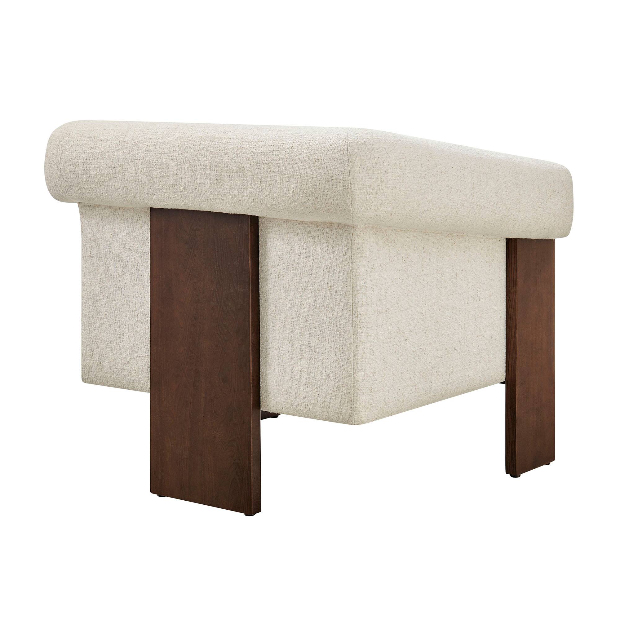 Alt View 3. Modway - Halbrook Linen Blend Tripod Accent Chair by Modway - Ivory.