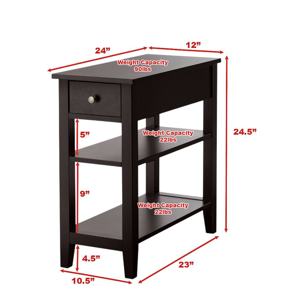 24" Weight Capacity 90lbs  
12"  
24.5"  
5" Weight Capacity 22lbs  
9" Weight Capacity 22lbs  
4.5"  
23"  
10.5"