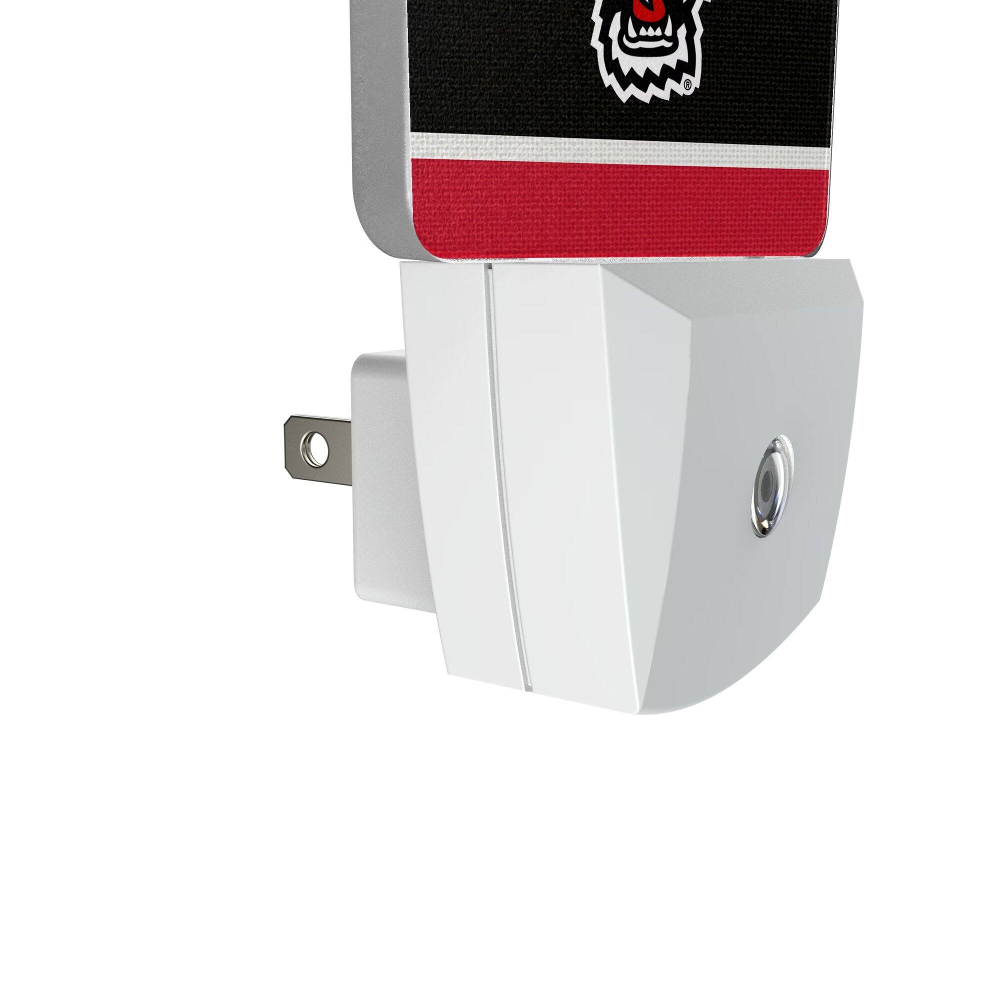 Alt View 2. Keyscaper - NC State Wolfpack Stripe Design Nightlight 2-Pack - Multicolor.