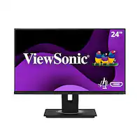 ViewSonic - VG2448A 23.8" IPS LCD FHD Monitors (DisplayPort VGA, USB, HDMI) - Black - Front_Zoom