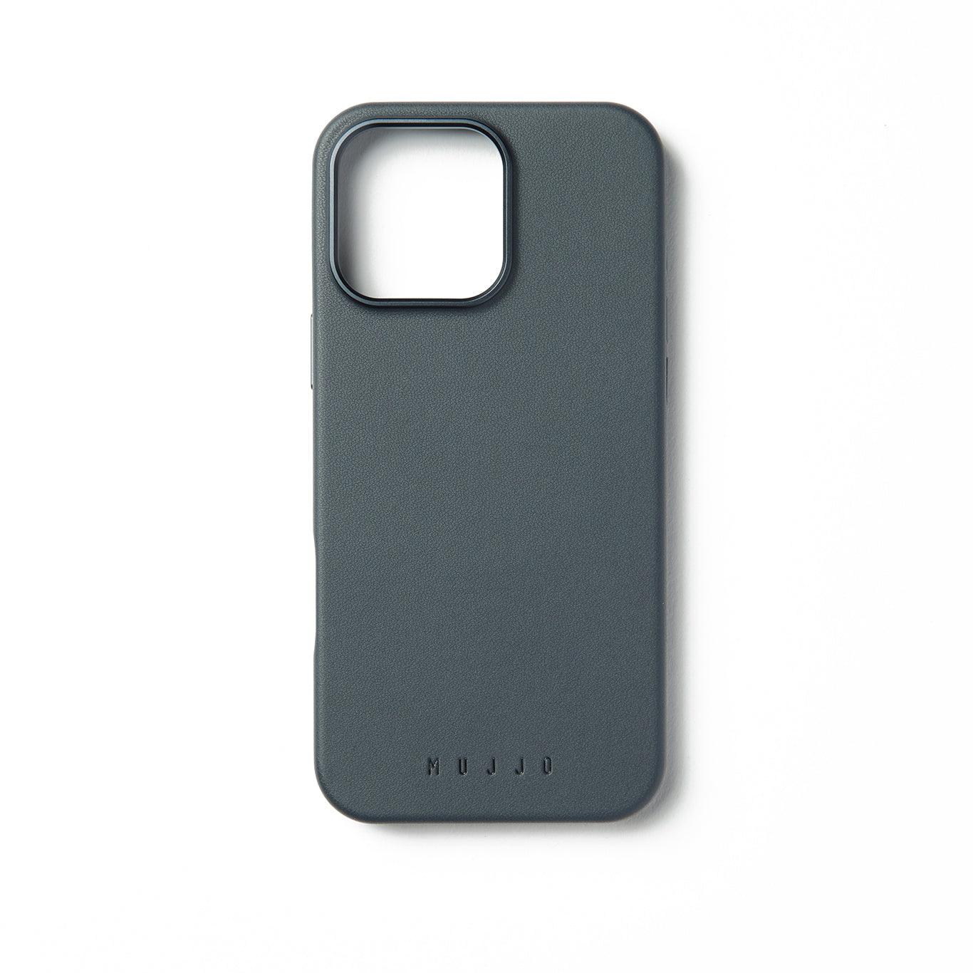 Front. Mujjo - MaizCase for iPhone 16 Pro Max - Steel Blue.