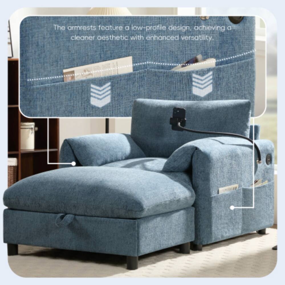 The armrests feature a low-profile design, achieving a cleaner aesthetic with enhanced versatility.