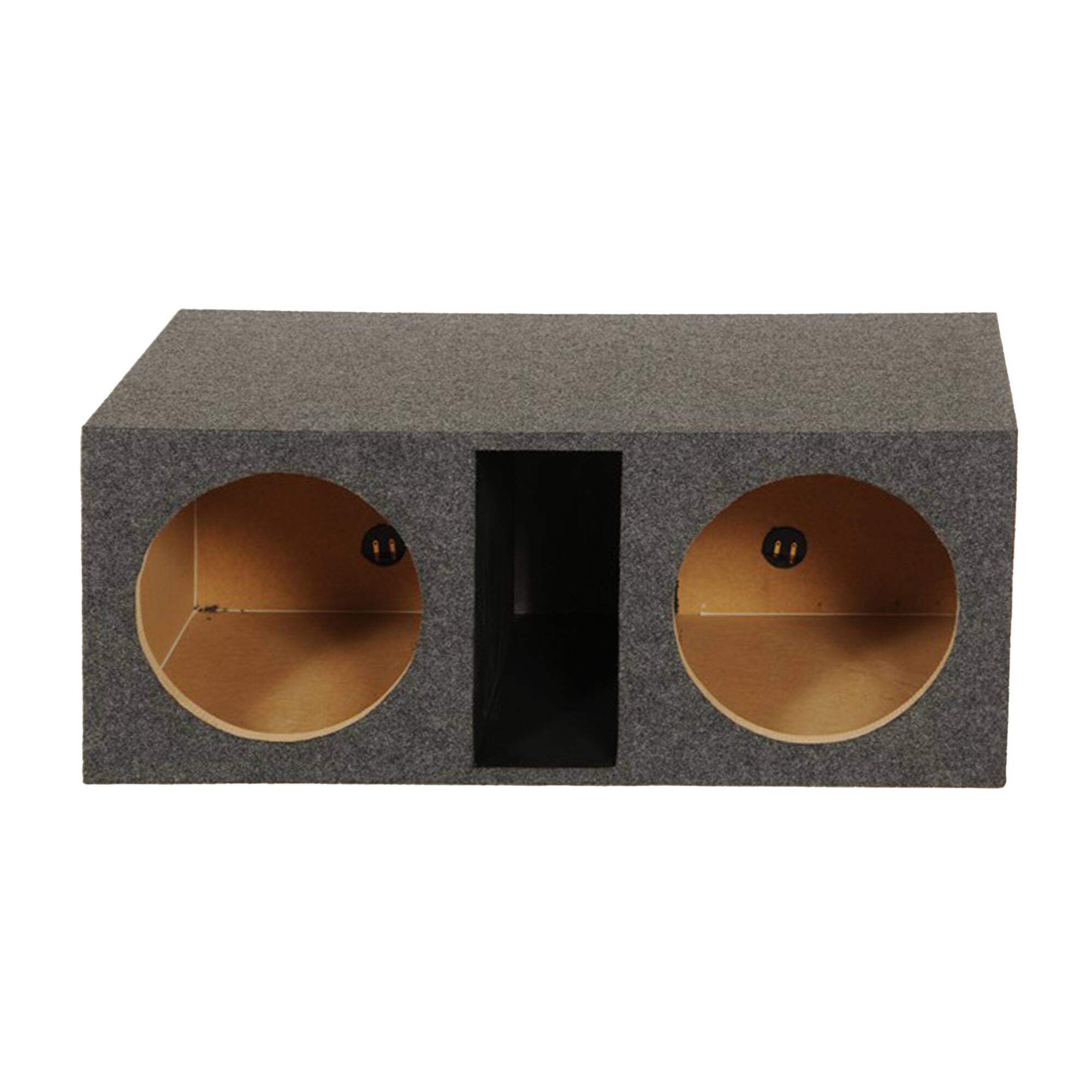 Alt View 4. QPower - Q Power Dual 12" Vented Subwoofer Box, Heavy Duty Extra Large Bass Enclosure - CHARCOAL GREY.