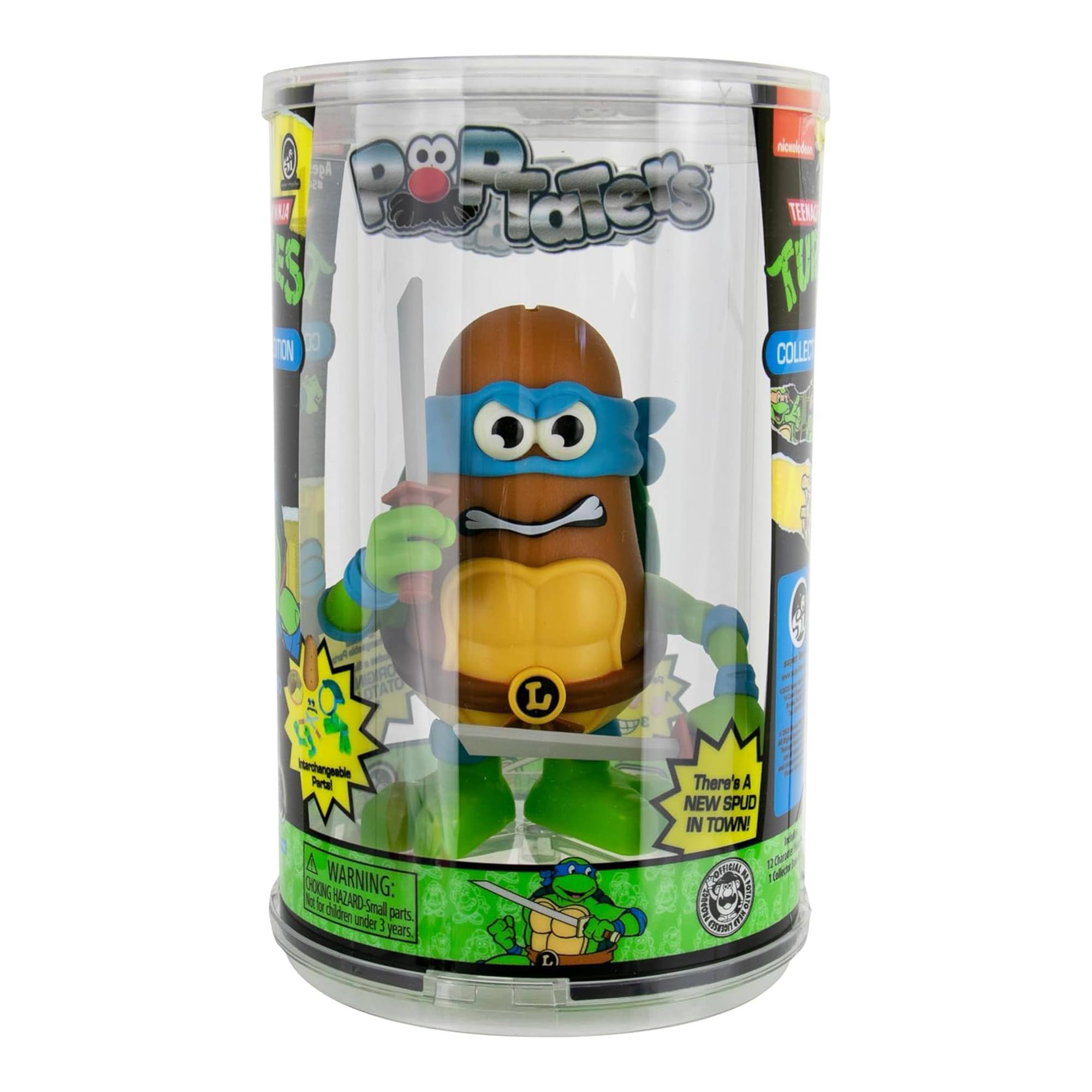 - Age 2+
- Teenage Mutant Ninja Turtles
- 100% Collectible
- There's A NEW SPUD IN TOWN!
- WARNING: CHOKING HAZARD - Small parts. Not for children under 3 years.