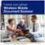 Fastest and Lightest Wireless Mobile Document Scanner: SCD 1. As compared to competitive personal mobile single-sheet-feeding document scanners priced under $229 USD in the U.S. and Canada, as of October 2021. Excludes other Epson scanners.