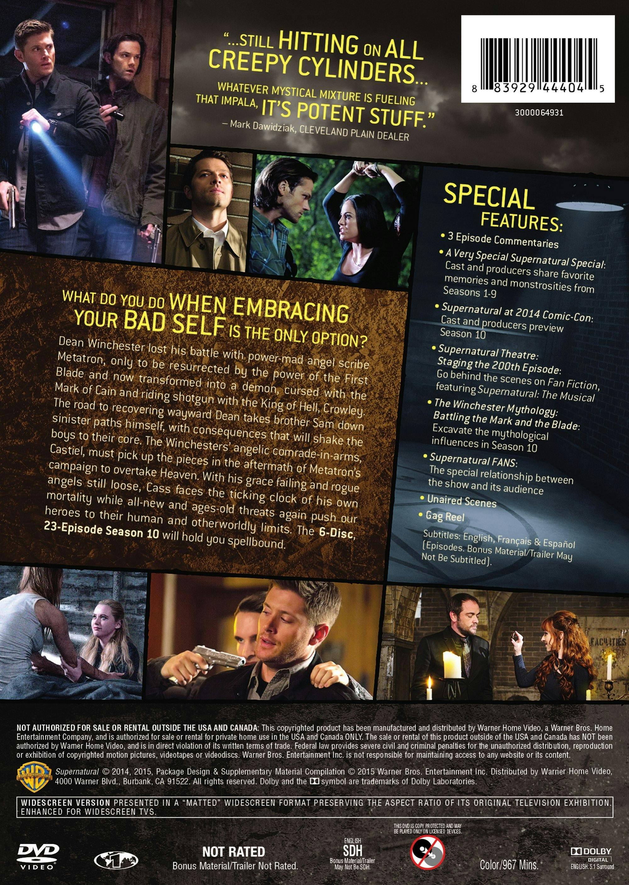 Angle. Supernatural: The Complete Tenth Season (Box Set) [DVD].