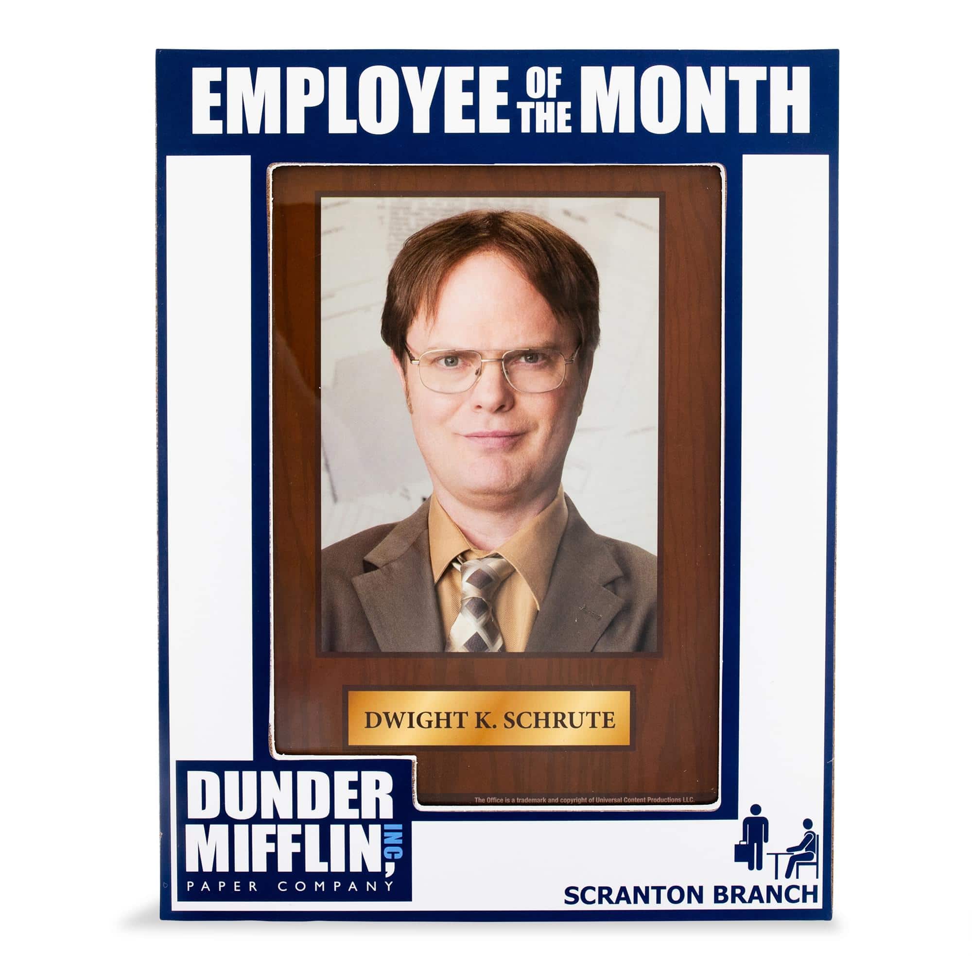 Silver Buffalo - The Office "Employee of the Month" Photo Frame | Holds 5 x 7 Inch Pictures - Blue