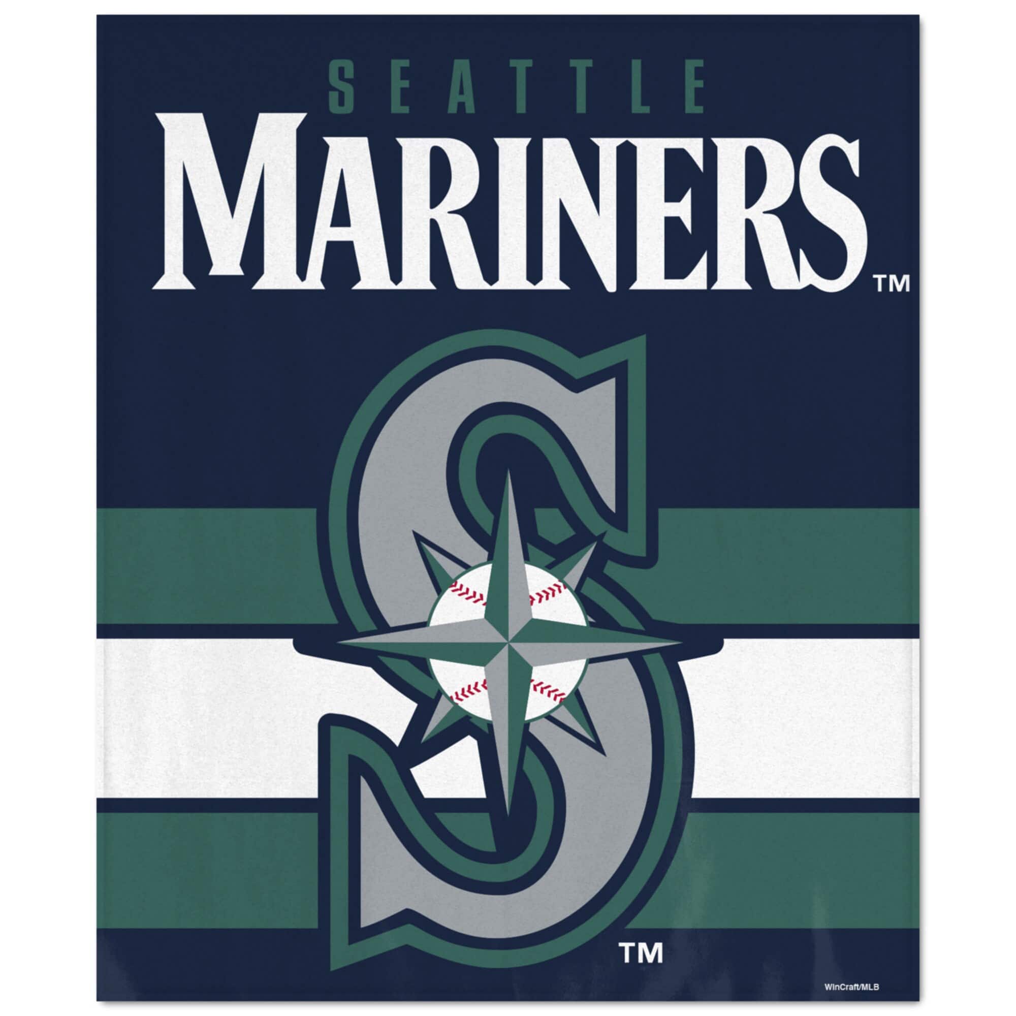WinCraft - Seattle Mariners Ultra Plush 50" x 60" Throw Blanket - Multicolor