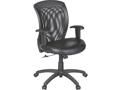 Global - Airflow Ergonomic Leather Swivel Manager Chair, (9339BK) - Black