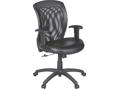 Front. Global - Global Airflow Ergonomic Leather Swivel Manager Chair, Black (9339BK) - Black.
