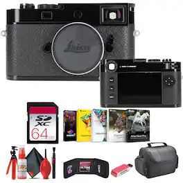 Leica - M11 Rangefinder Camera (Glossy 64GB Memory Card + Corel Photo Software + More - Black