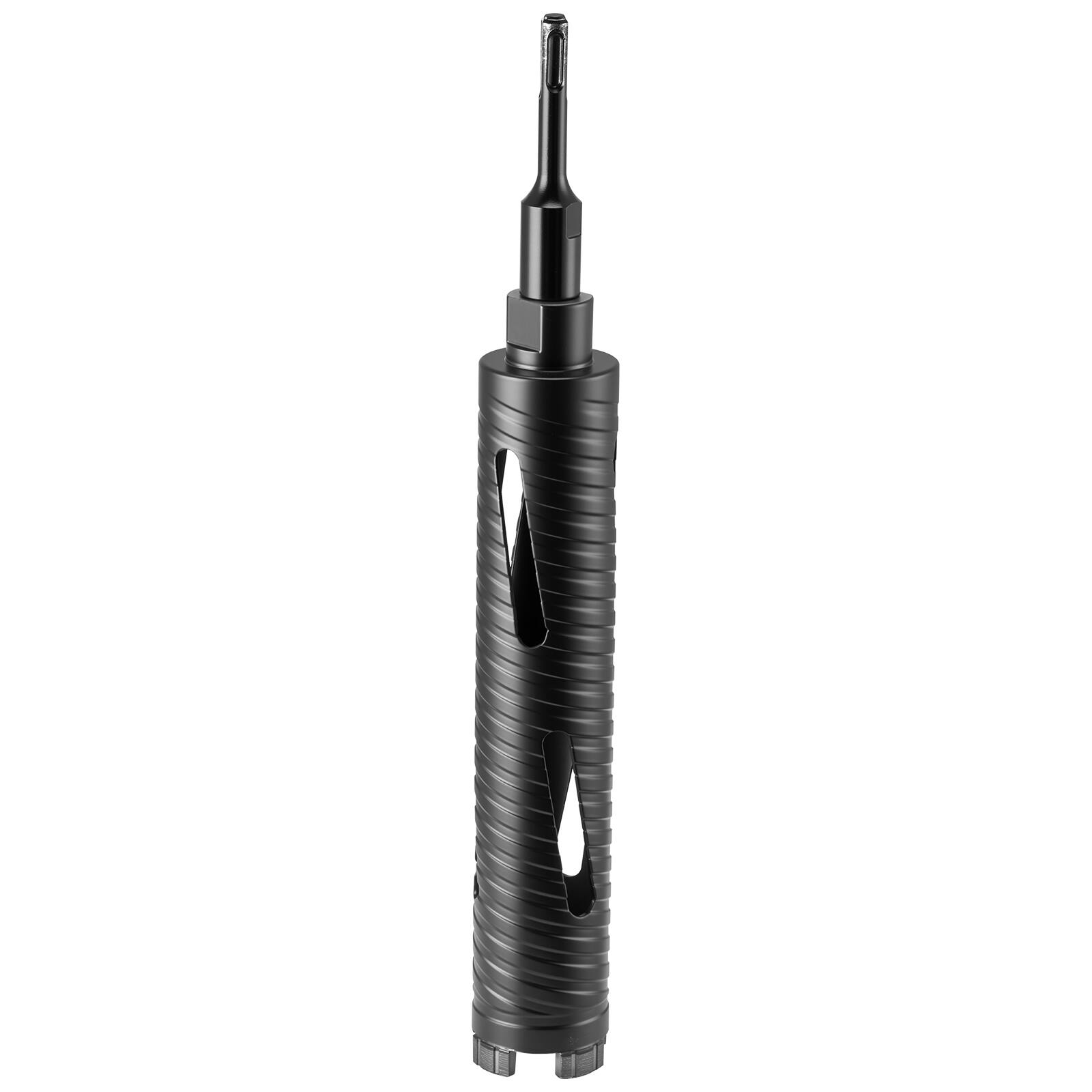 Alt View 5. VEVOR - Core Drill Bit, 2 inch Diameter, 9-1/2 inch Drilling Depth, 5/8-11 Internal Thread, Diamond Dry Coring Bit - Black.