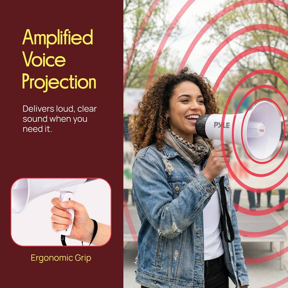 Amplified Voice Projection  
Delivers loud, clear sound when you need it.  

Ergonomic Grip