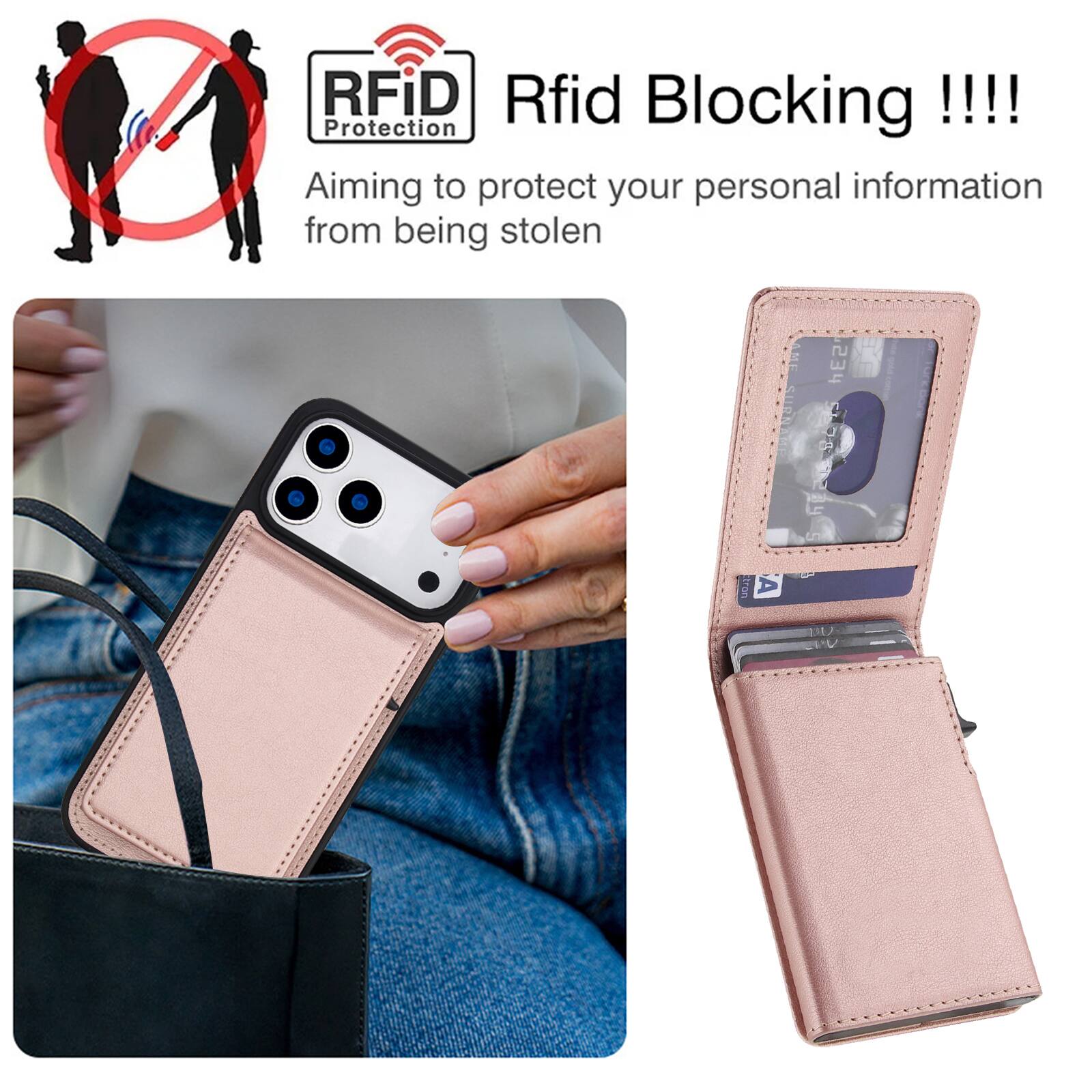 RFID Blocking !!!  
Aiming to protect your personal information from being stolen