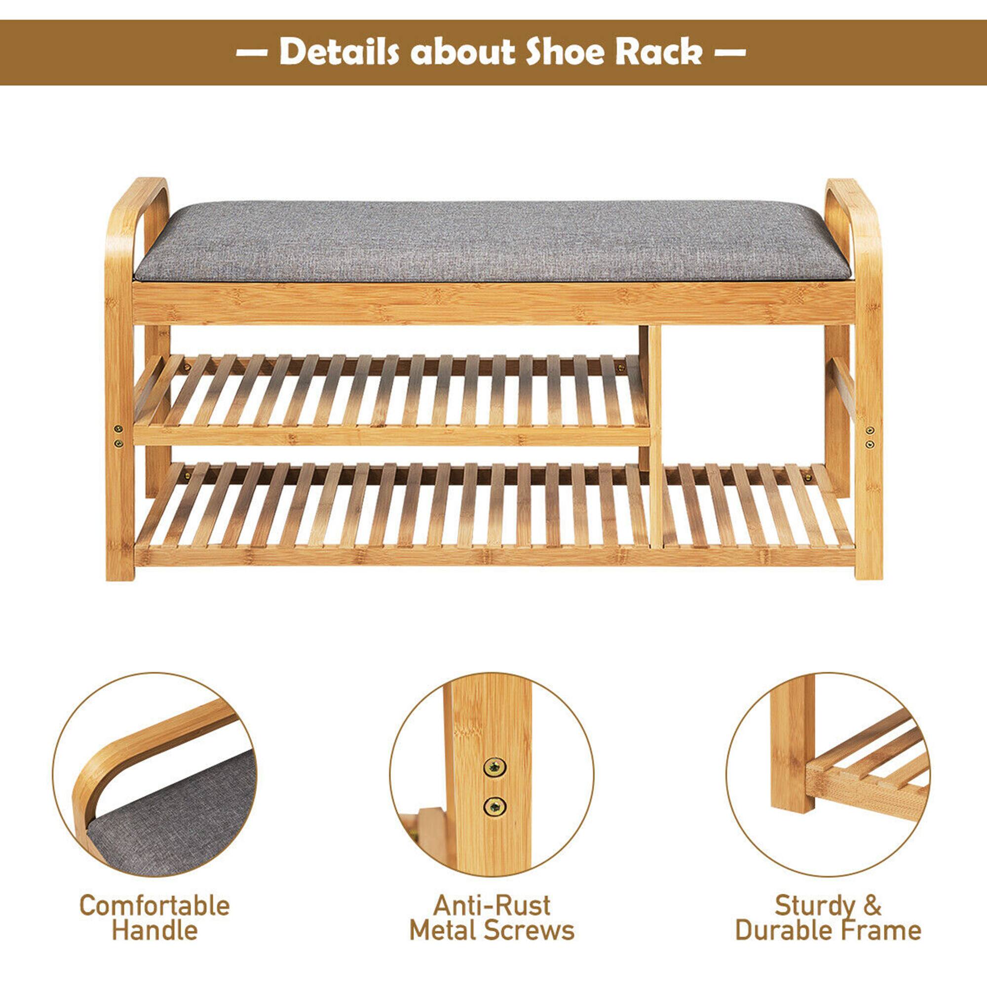 - Details about Shoe Rack
  - Comfortable Handle
  - Anti-Rust Metal Screws
  - Sturdy & Durable Frame