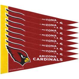 Rico Industries - Arizona Football Cardinals 4x9 Mini Pennant - Set of 8 Mini Pennants - Multi