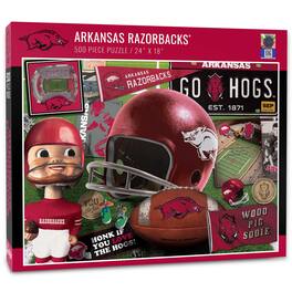 YouTheFan - Arkansas Razorbacks 500-Piece Retro Series Puzzle - Multicolor