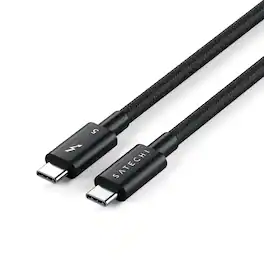 Satechi - Certified Thunderbolt 5 Pro Cable - 240W PD, 120Gb/s Data, Dual 8K@60Hz, Braided USB-C for MacBook - Space Gray