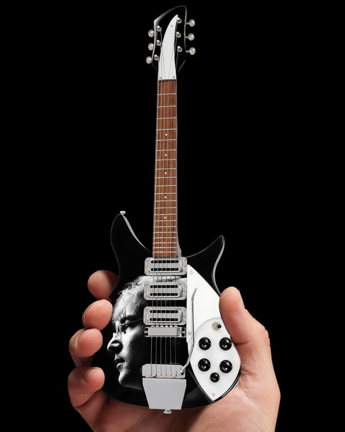 Alt View 2. Axe Heaven - John Lennon - Axe Heaven John Lennon Fab Four Tribute Mini Guitar Replica Collectible FF-004   - Collectibles - Multicolor.