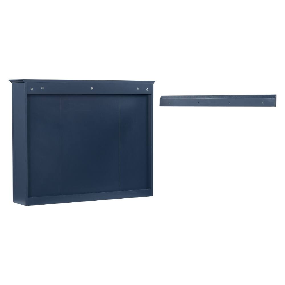 Alt View 10. Loheer - Loheer 36 inch Bathroom Vanity with Sink, Blue Bathroom Vanity with Mirror Cabinet, Modern Single Sink Vanity - Blue.