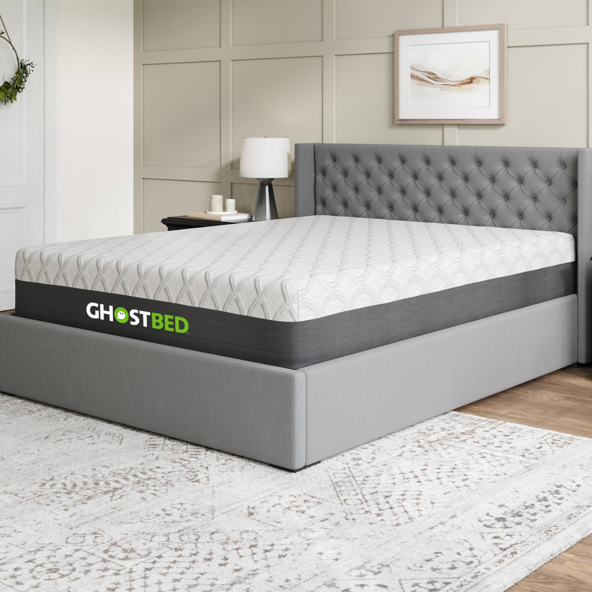 Alt View 17. Ghostbed - GhostBed 14” Gel Memory Foam Mattress King - White.