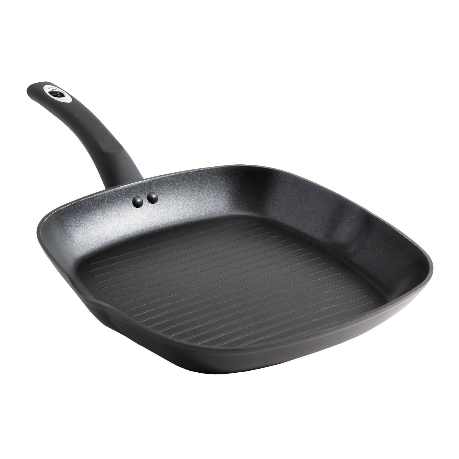 Alt View 1. Oster - Oster Cuisine Allston 11 in. Square Aluminum Grill Pan with Bakelite Handle in Black - Black.