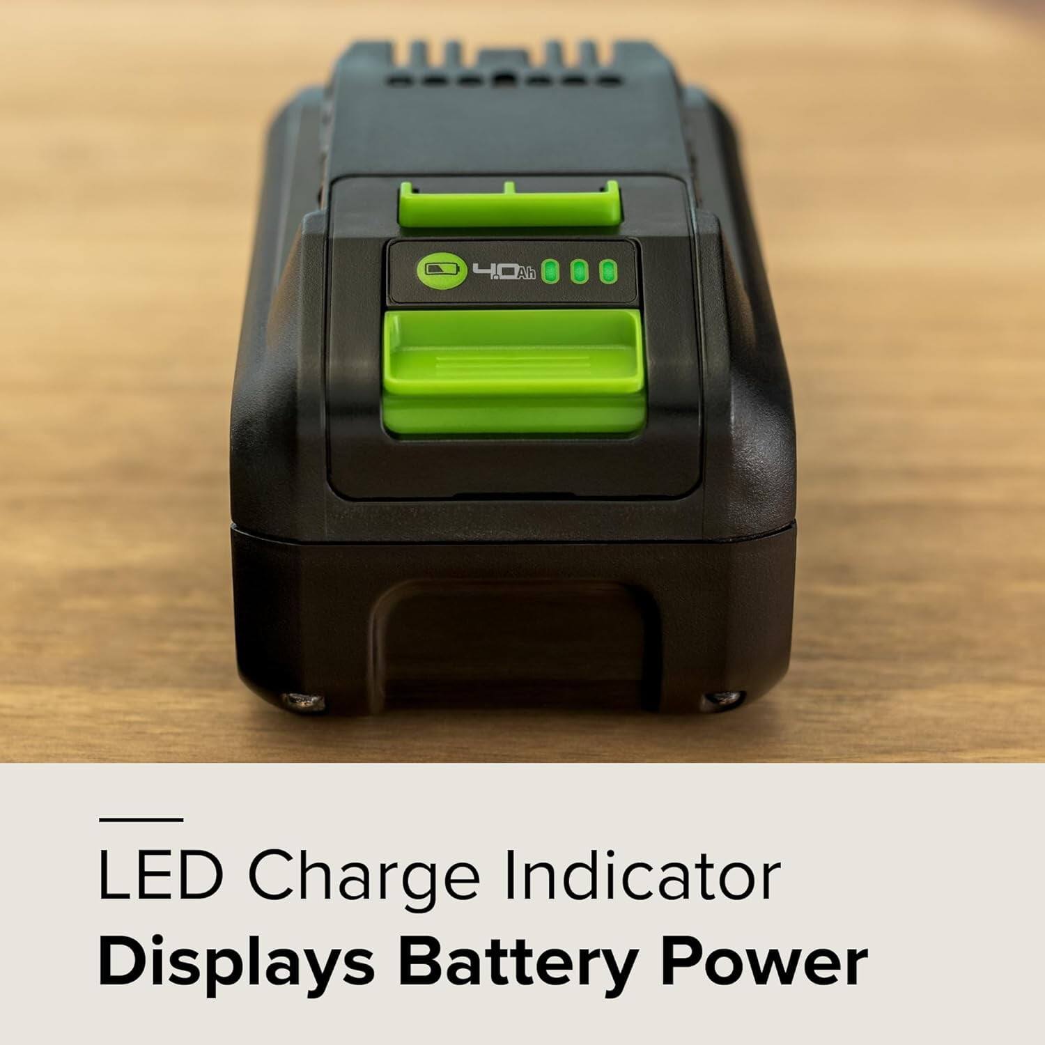LED Charge Indicator Displays Battery Power
