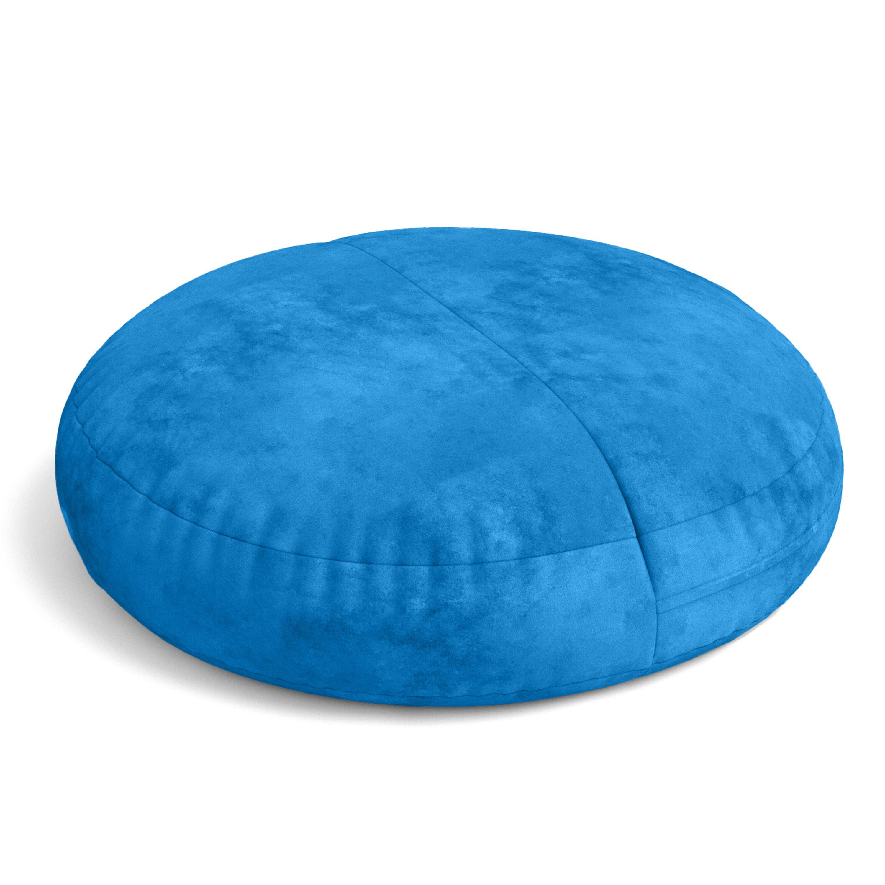 Angle. Jaxx - Jaxx Cocoon 4 Foot Bean Bag Chair and Crash Pad, Blueberry - Blueberry.