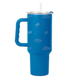 Logo Brands - Detroit Lions 40oz. Step and Repeat Powder Coat Tumbler - Cobalt