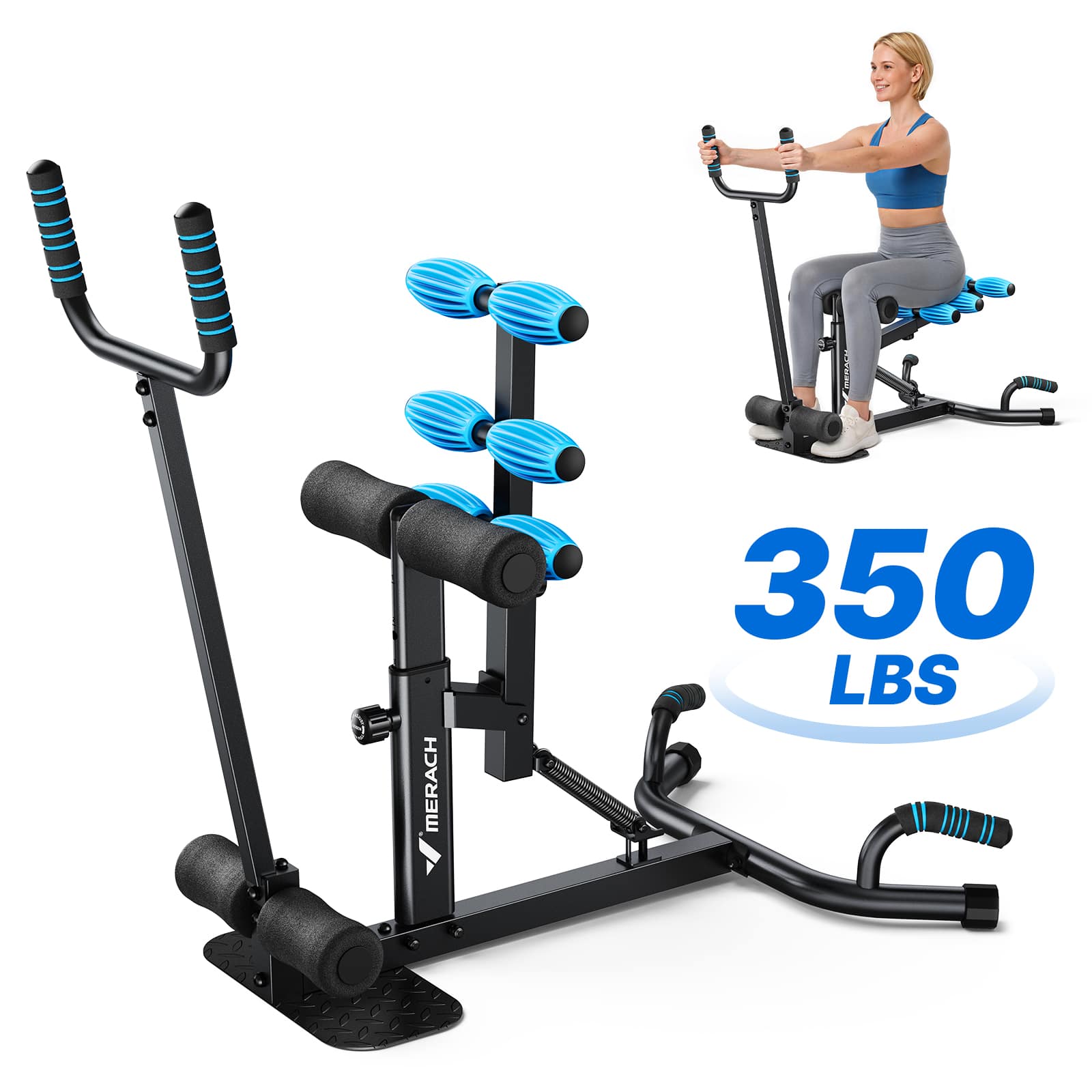 MERACH - Deep Squat Machine with Handle, Adjustable Squat Assist Trainer for Home Gym, Hold up to 350lbs - Blue price history on PriceWatchPro