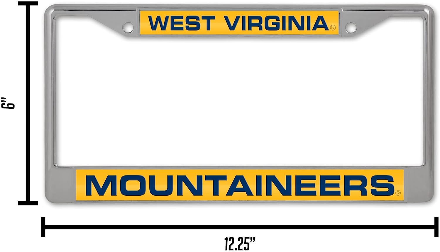 WEST VIRGINIA  
MOUNTAINEERS  

6"  
12.25"