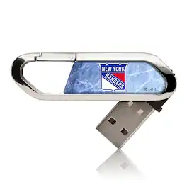 Keyscaper - New York Rangers Ice Flood Clip USB Flash Drive-16 GB USB-C - Multicolor