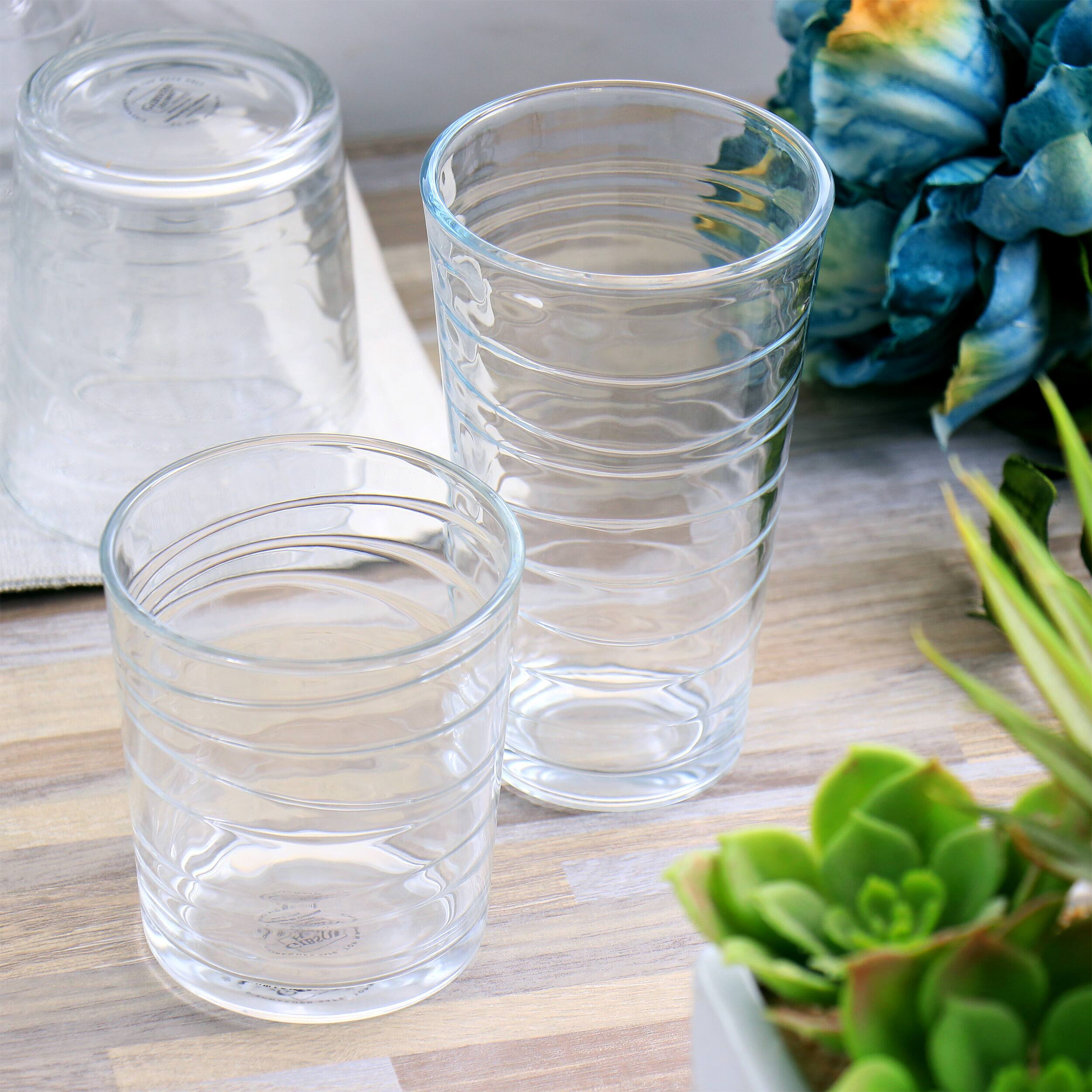 Alt View 4. Gibson - Gibson Home 16 Piece Swirl Clear Assorted Glassware Set - Clear.