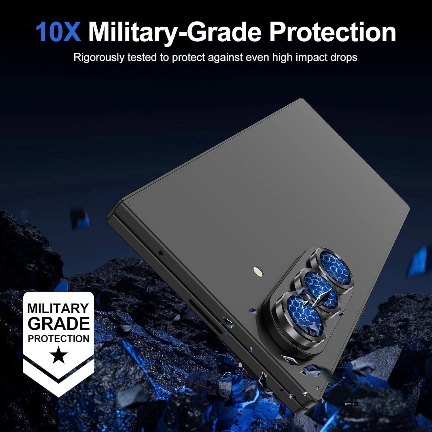 10X Military-Grade Protection  
Rigorously tested to protect against even high impact drops  

MILITARY GRADE PROTECTION