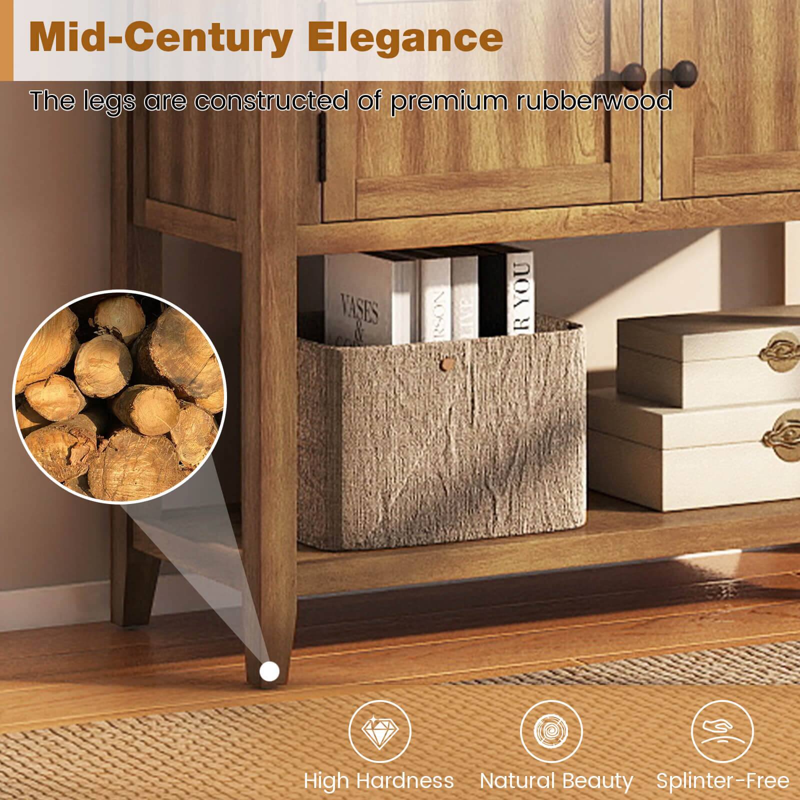Mid-Century Elegance

The legs are constructed of premium rubberwood

High Hardness  
Natural Beauty  
Splinter-Free
