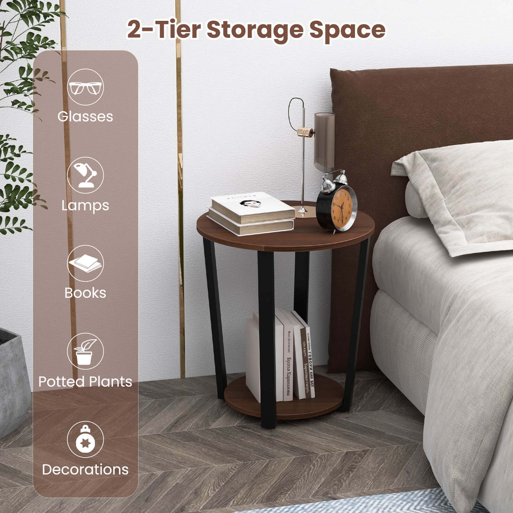 2-Tier Storage Space

- Glasses
- Lamps
- Books
- Potted Plants
- Decorations