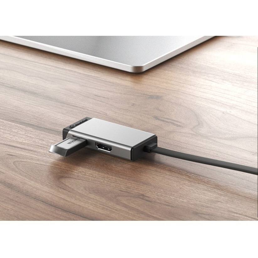 Alt View 1. Alogic - Alogic MagForce DUO 2-in-1 Adapter - 1 x USB Type C - Male - 1 x HDMI 2.0 Digital Audio/Video - Female, 1 x USB 3.2 (Gen.