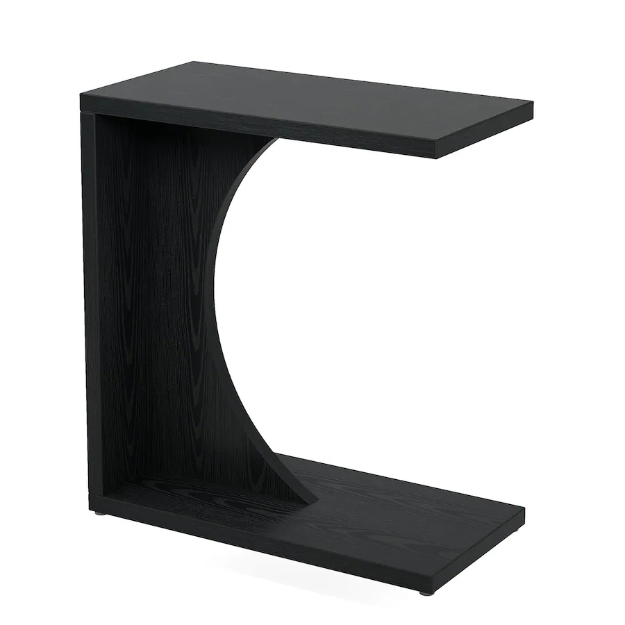 Clean Suerface Tribesigns End Table with Engineered Wood Construction, Adjustable Feet ...