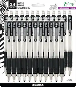 Zebra - Z-Grip Mechanical Pencil, 0.7mm, #2 Medium Lead, 2 Dozen (15241)