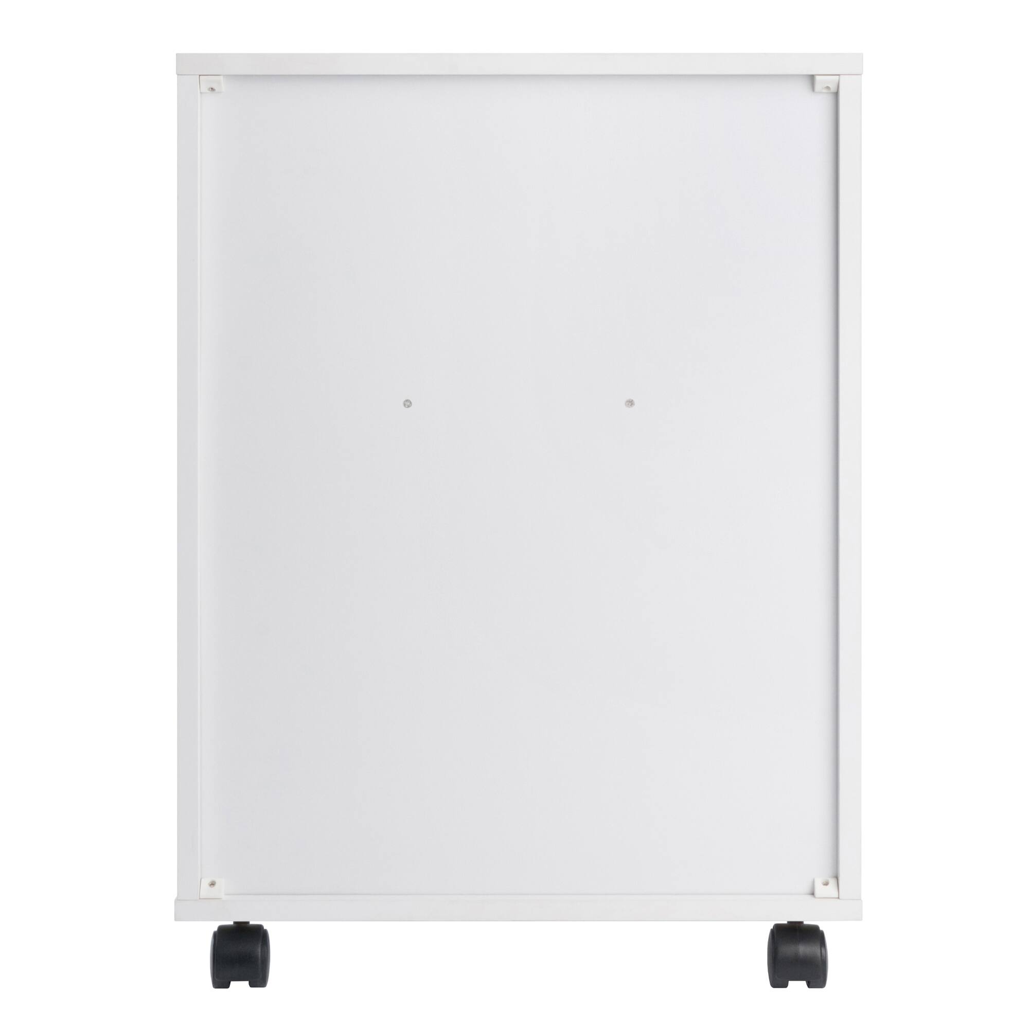 Alt View 5. Winsome Wood - Norfolk 6 Bins, 2 Drawer Mobile Cabinet - White.