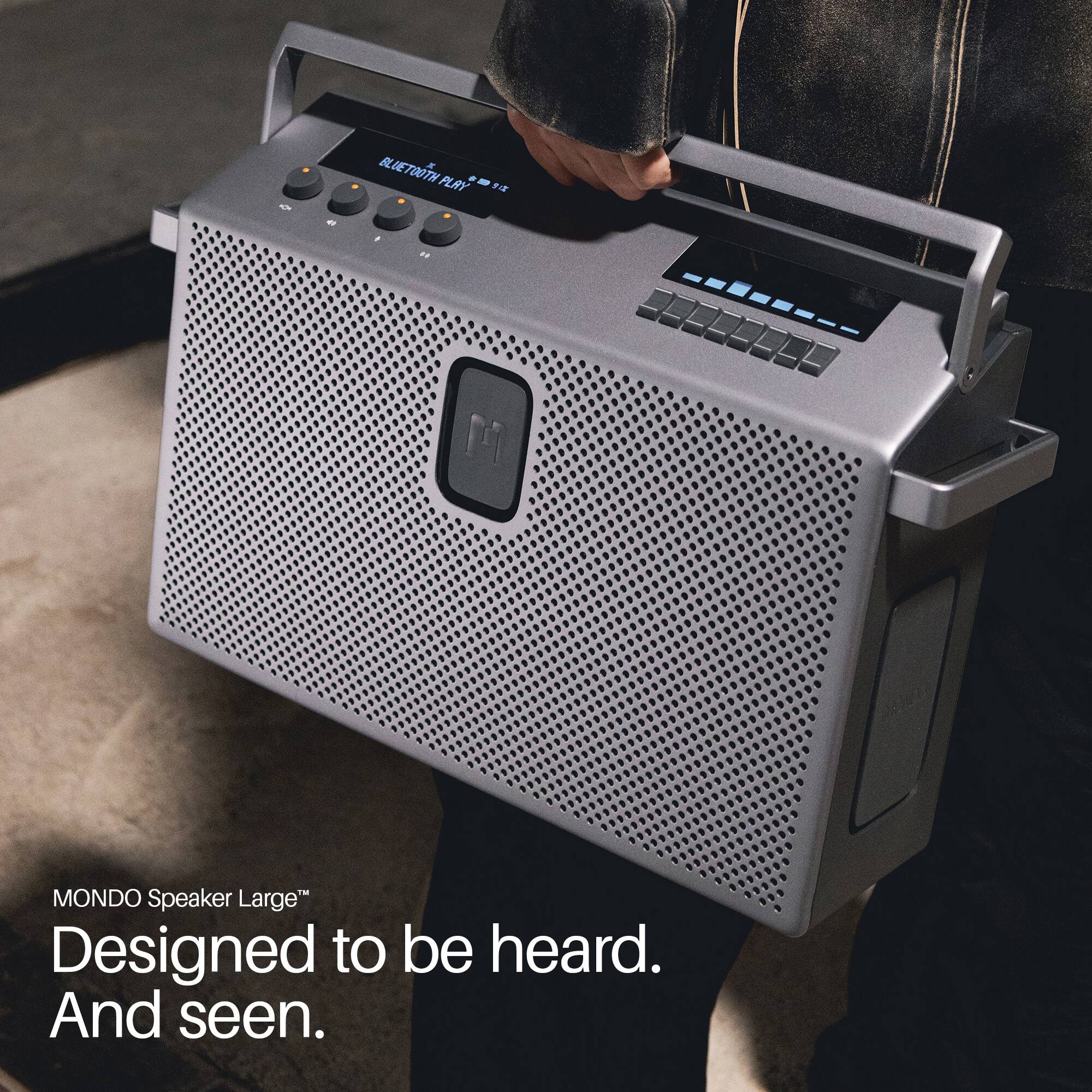 BLUETOOTH PLAY

MONDO Speaker Large

Designed to be heard. And seen.