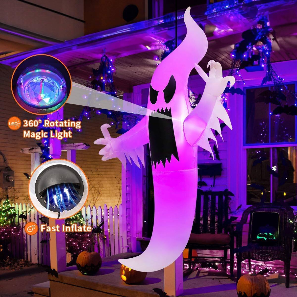 LED 360° Rotating Magic Light  
Fast Inflate