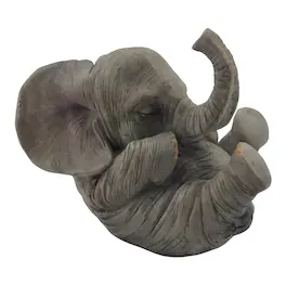 FC Design - 4.25"W Baby Elephant Supine Figurine Statue Office Desk Tabletop Home Decor Gift - Multi-Color