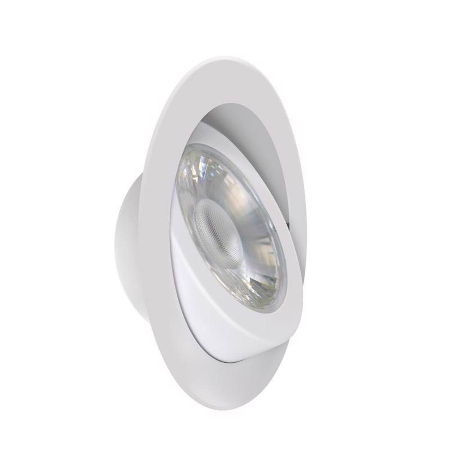 Angle. FEIT ELECTRIC - Feit White 5 in. W Aluminum LED Canless Recessed Downlight 11 W.
