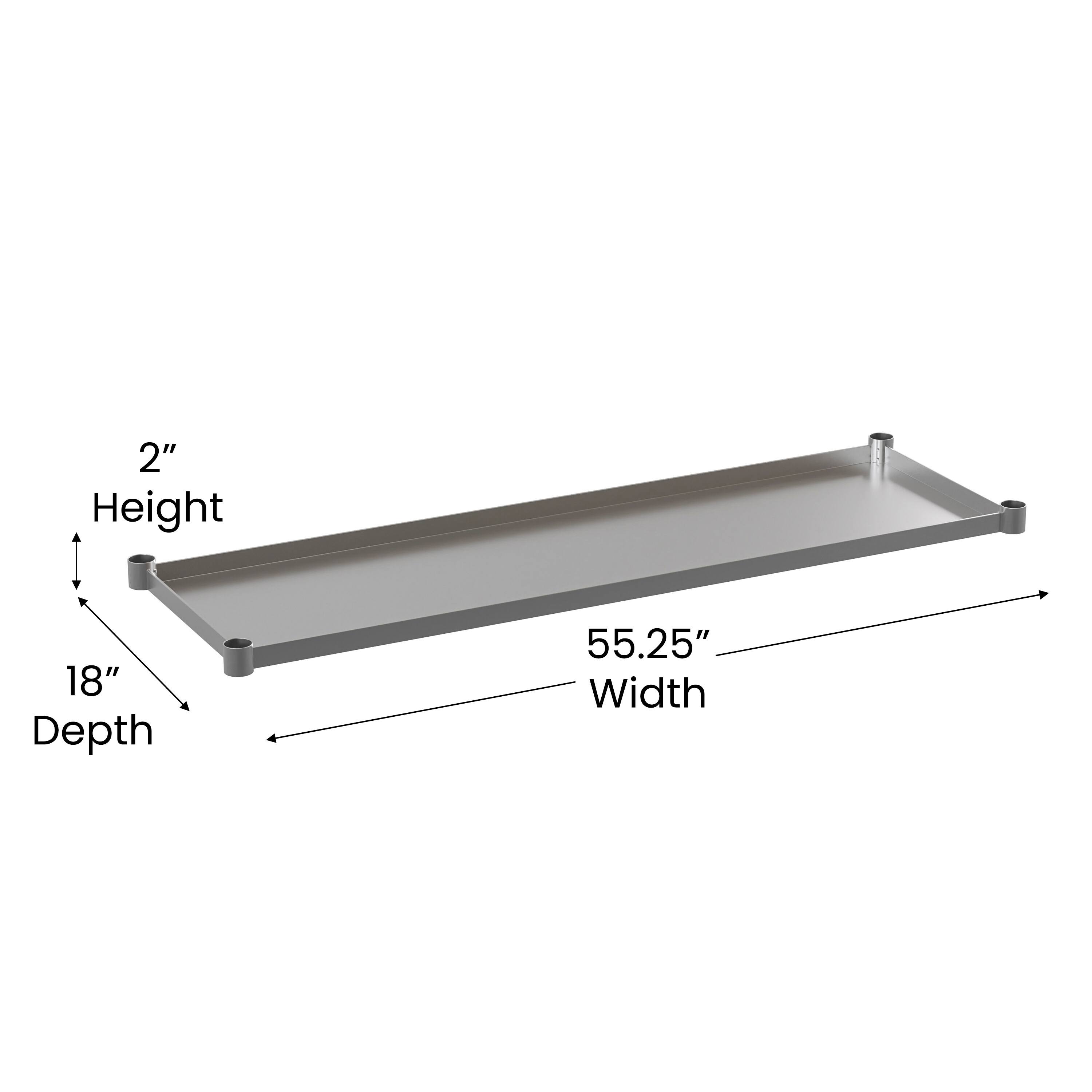 2" Height  
18" Depth  
55.25" Width