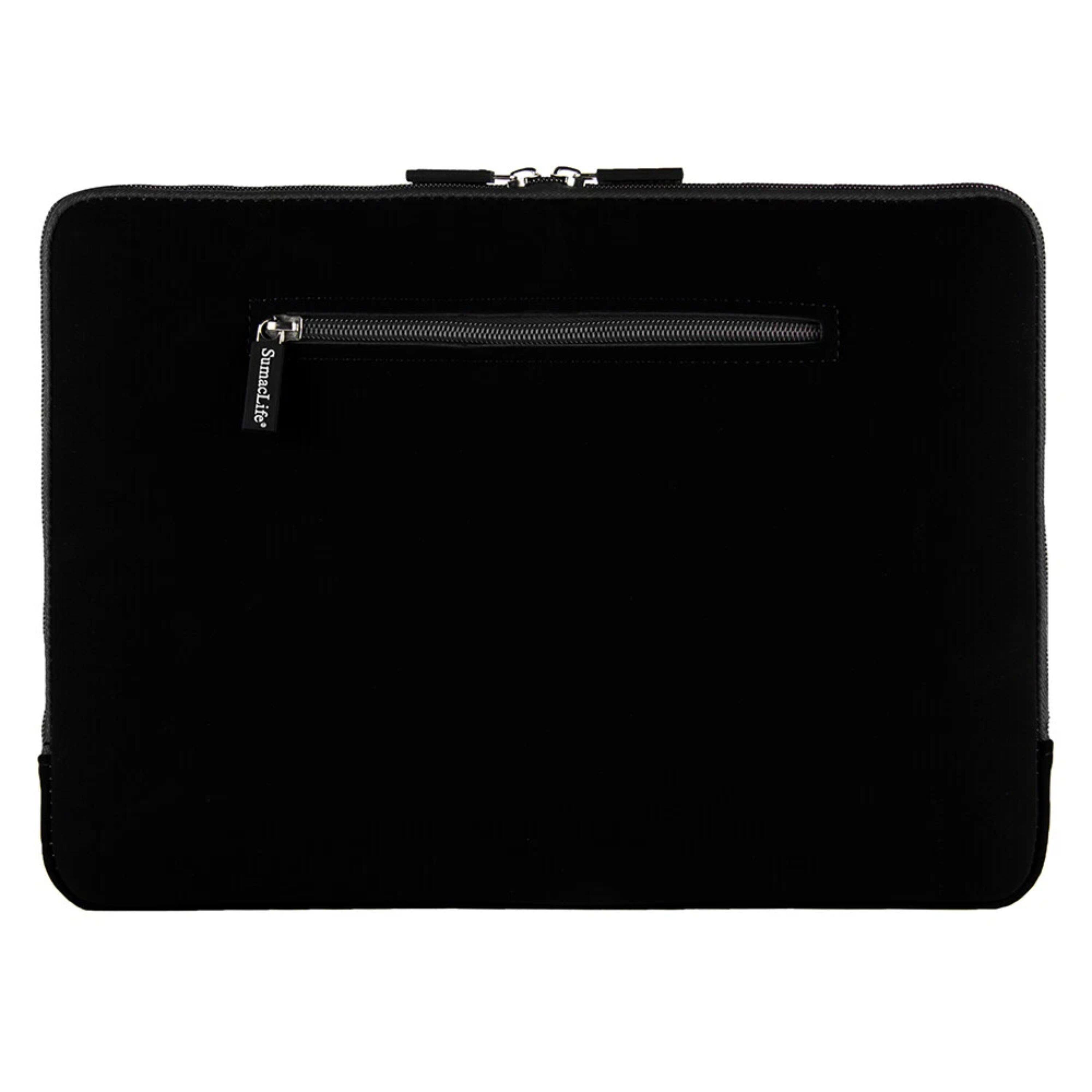Left. Kitcheniva - Padded Laptop Microsuede Sleeve Case Zip Bag For 13" Laptop Black - Black.