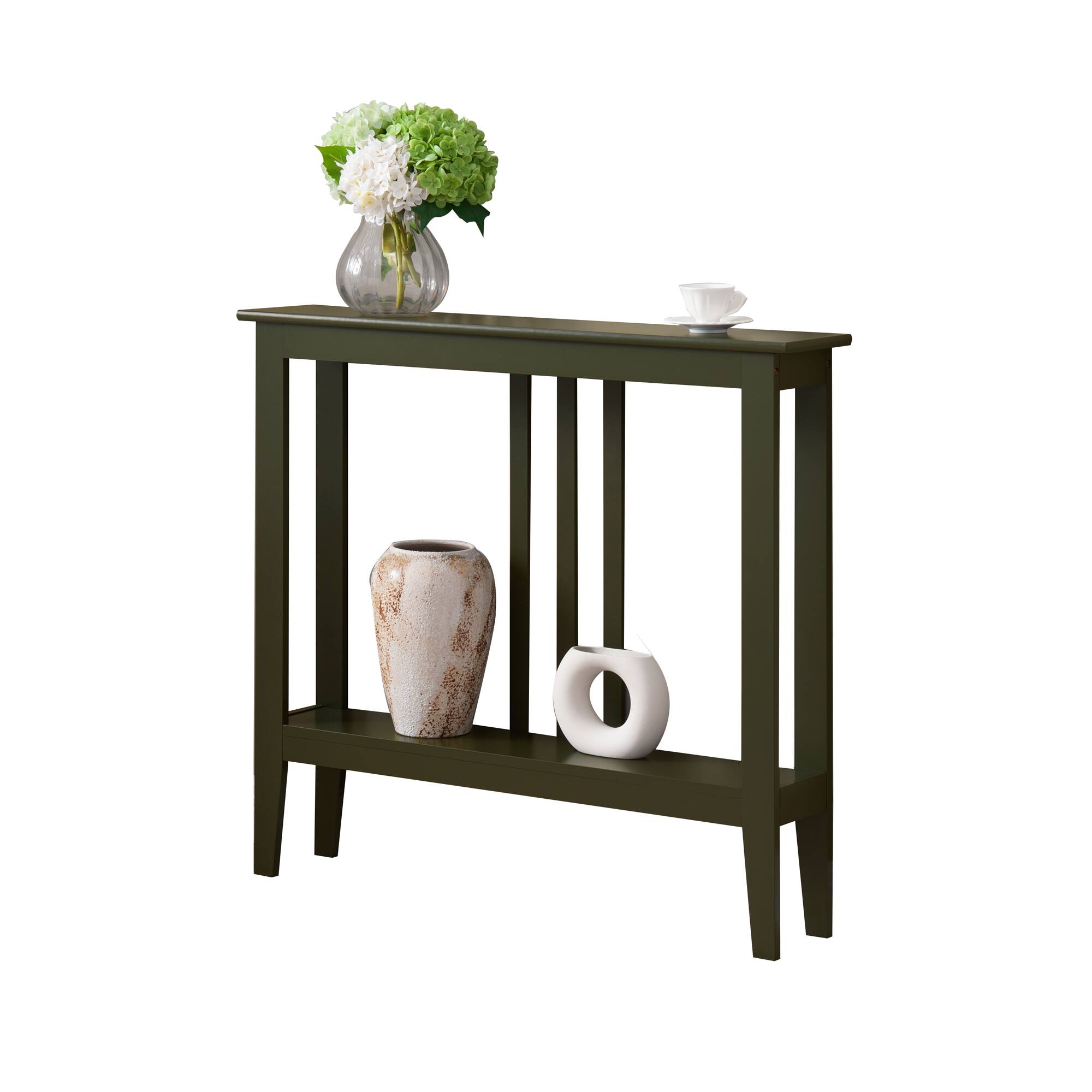 Angle. Kings Brand Furniture - Kings Brand Furniture Entryway Table - Narrow Console Table - Console Table with Storage - Charcoal.