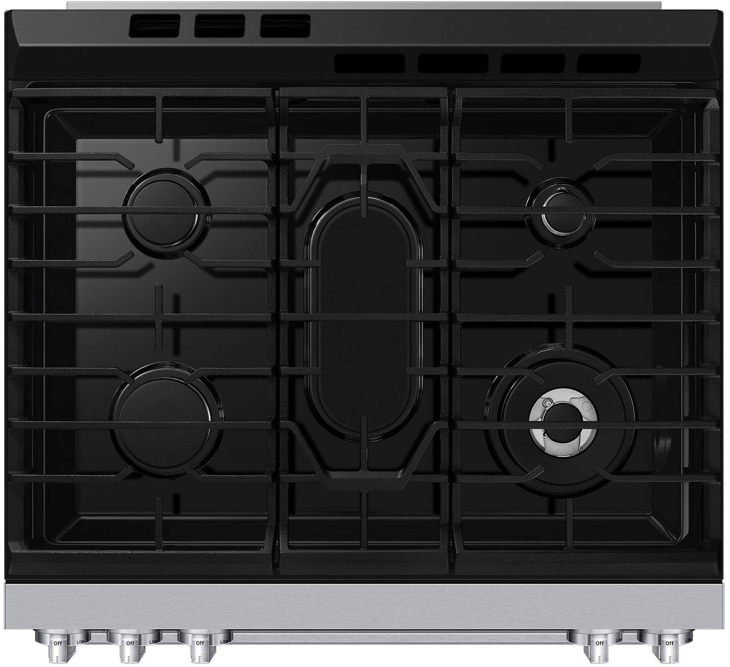 Alt View 20. Samsung - 6.0 cu. ft. Bespoke Smart Slide-In Gas Range with True Convection - Stainless Steel.