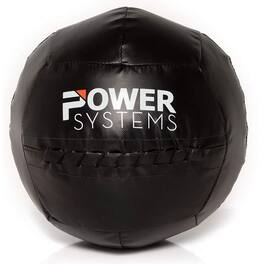 Power Systems - 14" Wall Ball (14 lb), Durable Weighted Exercise Ball with Vinyl Shell - Black
