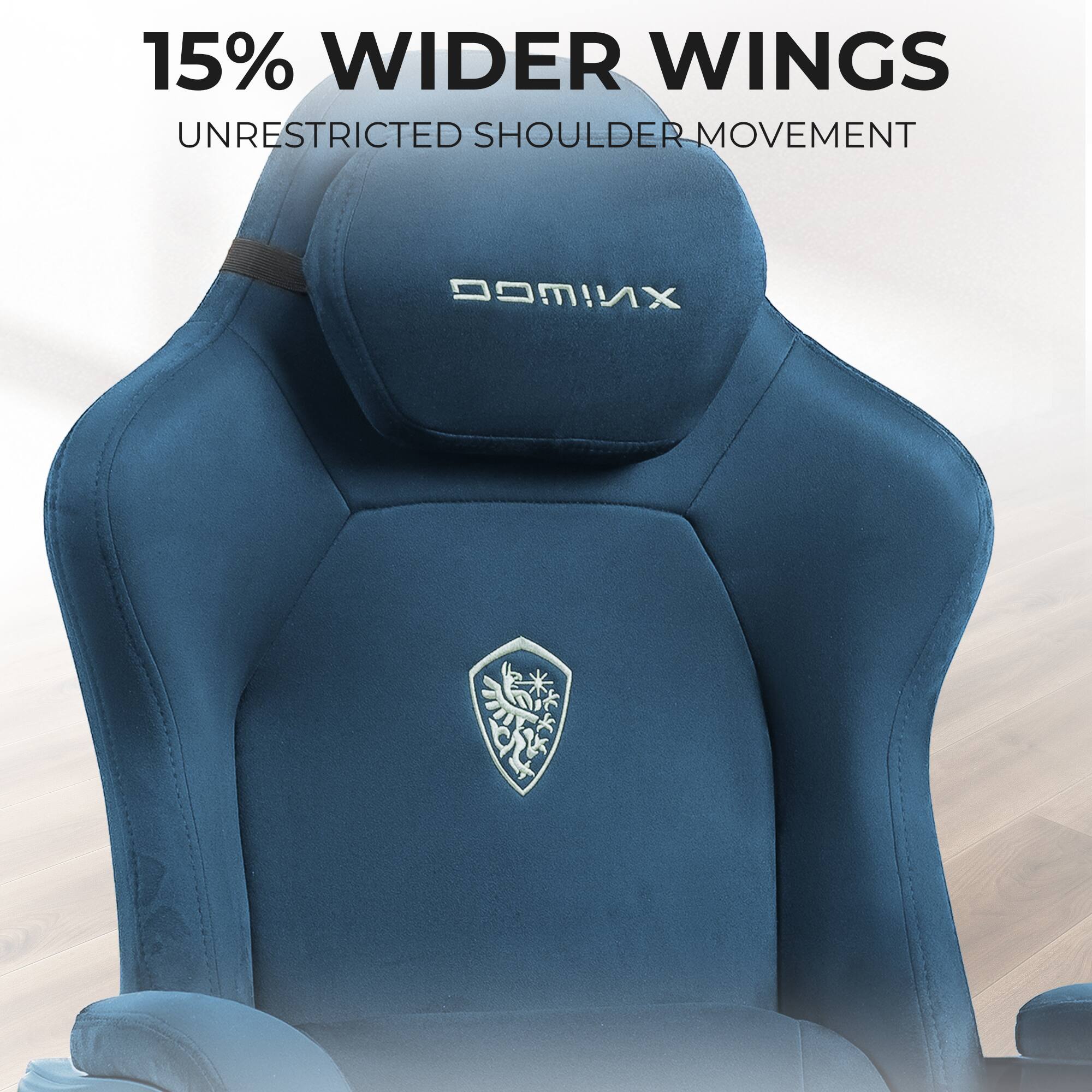 15% WIDER WINGS  
UNRESTRICTED SHOULDER MOVEMENT  
OMIX